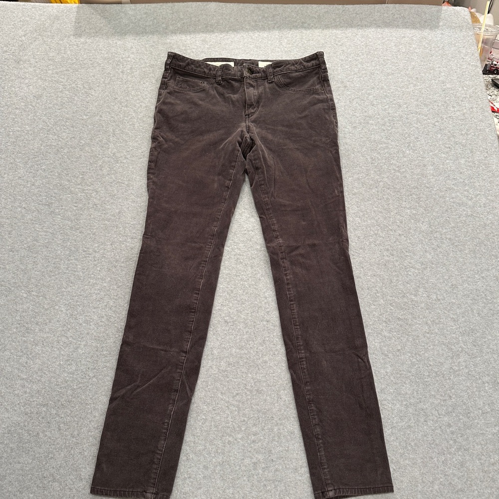 Pilcro and the Letterpress Charcoal Corduroy Pants